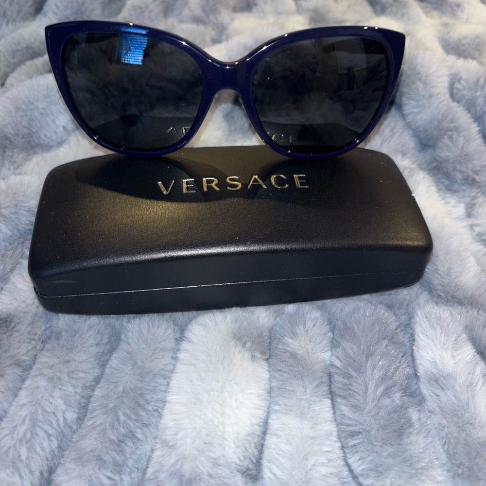 Versace Women's Dark Blue Sunglasses